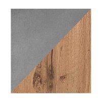 Тумба под ТВ с биокамином SteelHeat LIVORNO 140 см (корпус Графит / фасады дуб Вотан)