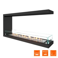 Биокамин торцевой SteelHeat Leader 1000