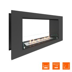 Биокамин сквозной SteelHeat LONG 1000