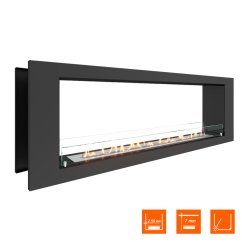 Биокамин сквозной SteelHeat LONG 1500