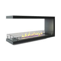 Торцевой сквозной биокамин Firezo Estremita finestra 1000, стандарт