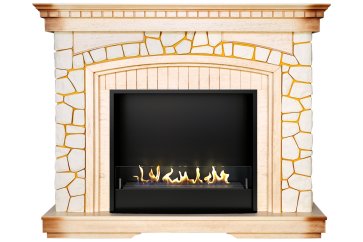 Биокамин в портале Firezo Glasgow Слоновая кость с патиной, стандарт