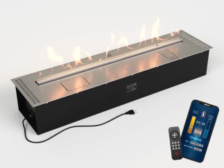 Автоматический биокамин Lux Fire Smart Flame 1100 RC INOX