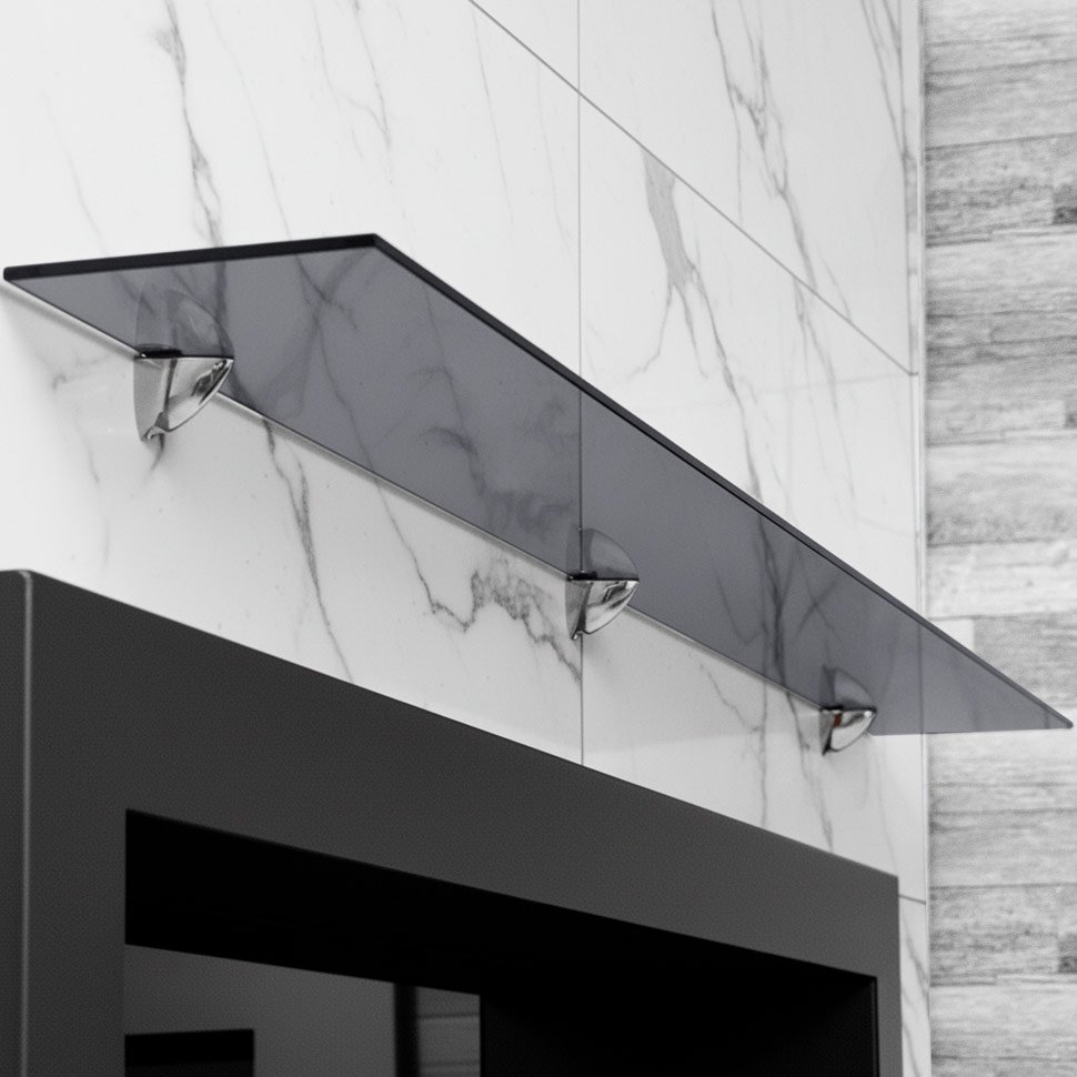 Стеклянная полка для биокамина Gray  1400