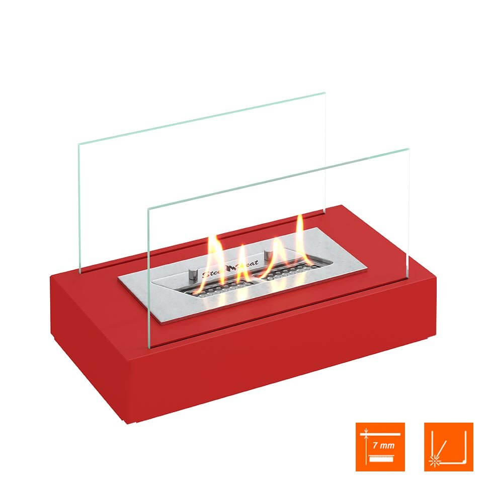 Настольный биокамин SteelHeat VERONA красный