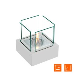 Настольный биокамин SteelHeat GLORIA белый