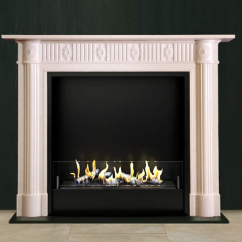 Биокамин в мраморном портале Firezo Il piacere, стандарт